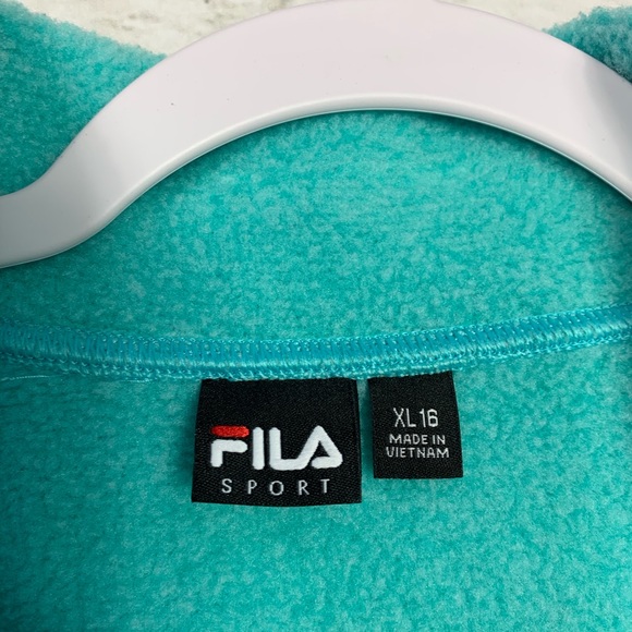 Fila Soft Fleece Lined Blue Full Zip Sweatshirt XL - Picture 6 of 7